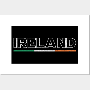 Ireland // Vintage Style Faded Typography Design Posters and Art